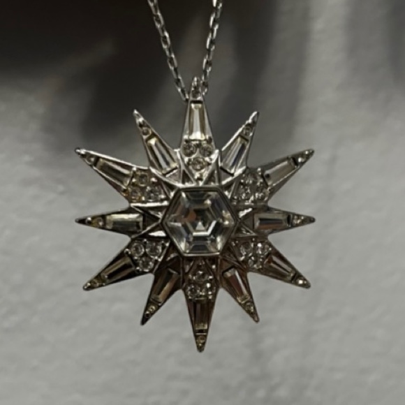 Swarovski Jewelry - Swarovski Star Pendant Brooch Necklace